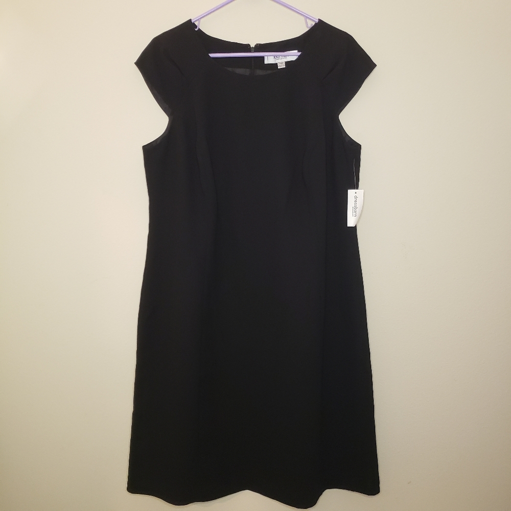 Jones studio seperate black midi dress cap sleeve size 14w